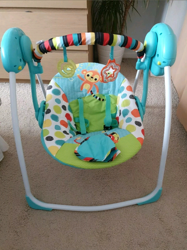 bright starts kaleidoscope safari portable swing